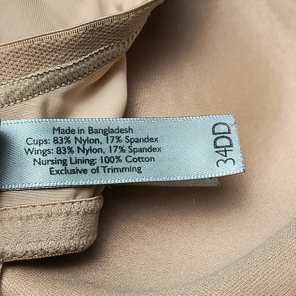 Motherhood Classic Beige Bra 34DD Nursing Lining - Picture 7 of 9